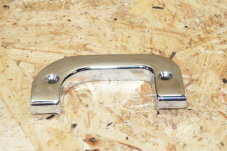W123 left interior chrome door latch trim used OEM