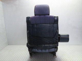 W123 Coupe front left seat blue half leather used OEM