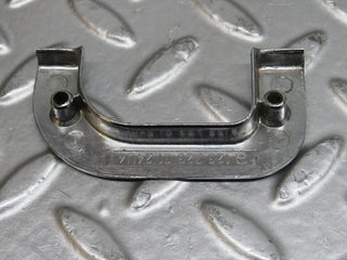 W123 left interior chrome door latch trim used OEM