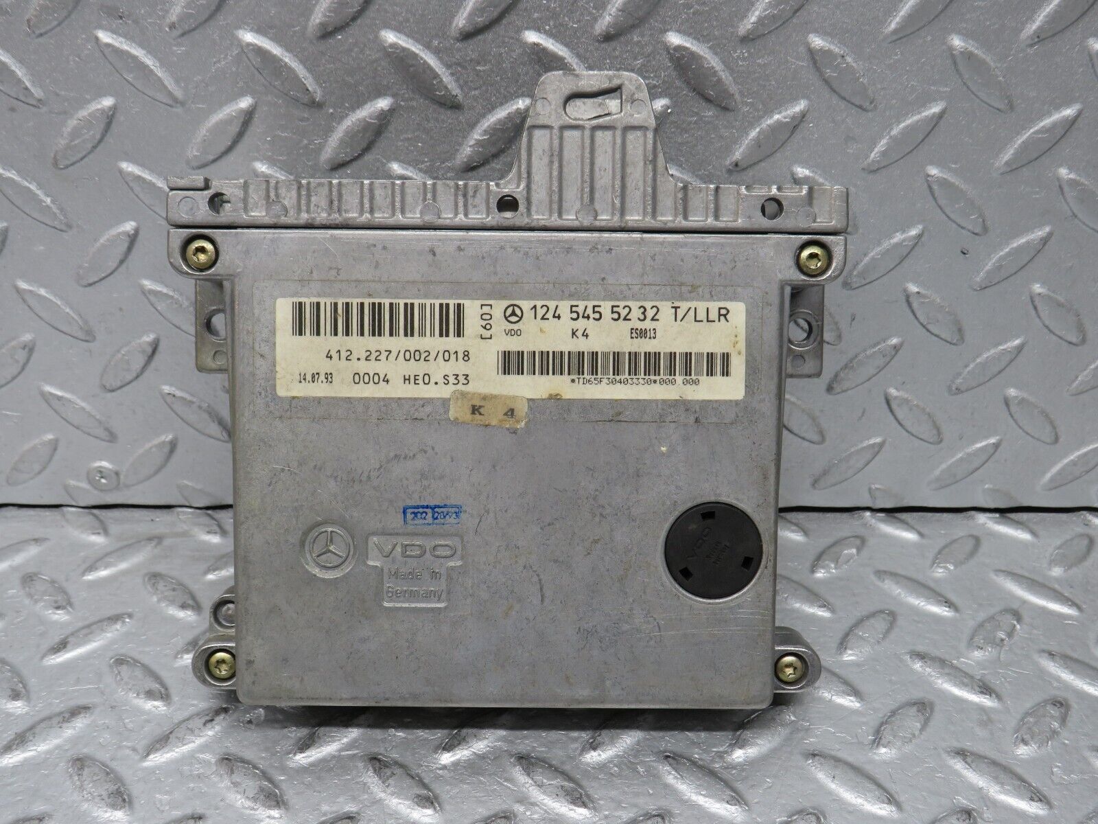 37899 Mercedes-Benz A124 320E Cabriolet Idle Cruise Control Unit Module VDO 1245455232