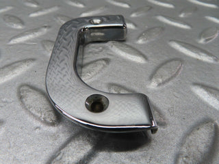 W123 Coupe left chrome door latch trim used OEM