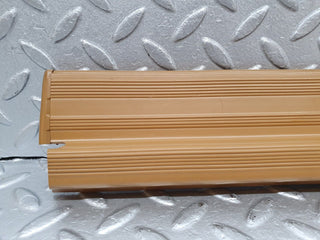 W124 rear left door sill trim palomino used OEM