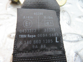 W140 Coupe rear left seat belt with buckle used OEM
