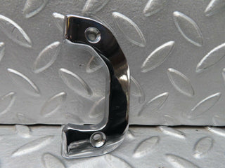 W116 left interior chrome door latch trim used OEM