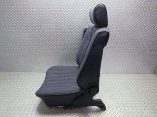 W123 front left passenger seat blue used OEM
