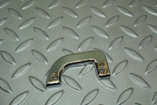 W115 left interior chrome door latch trim used OEM