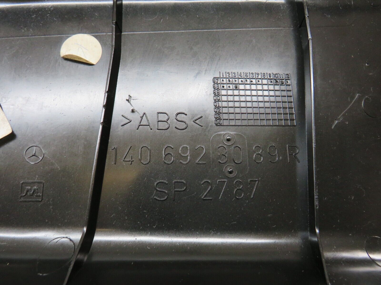 24844 Mercedes-Benz W140 S320 B Pillar Cover Right Side Blue 1406923089