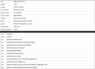 39527 Mercedes-Benz R129 320SL Coupe Trunk Boot Floor Carpet Grey