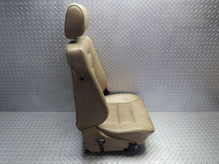 W124 Coupe front right seat leather beige used OEM