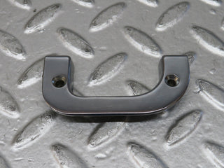W123 left interior door chrome latch trim used OEM