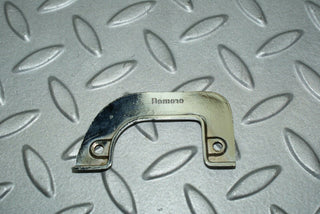 W115 right interior chrome door latch trim used OEM