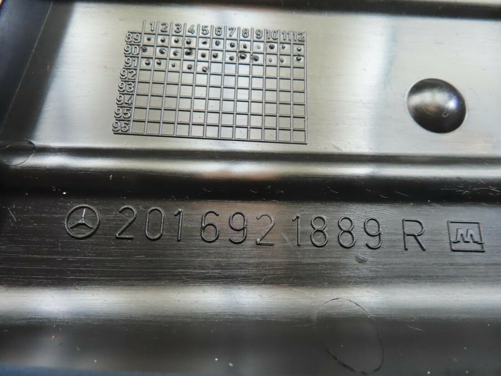 10325 Mercedes-Benz W201 190E B Pillar Cover Right Side Blue 2016921889