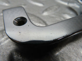 W123 left chrome door latch trim used OEM
