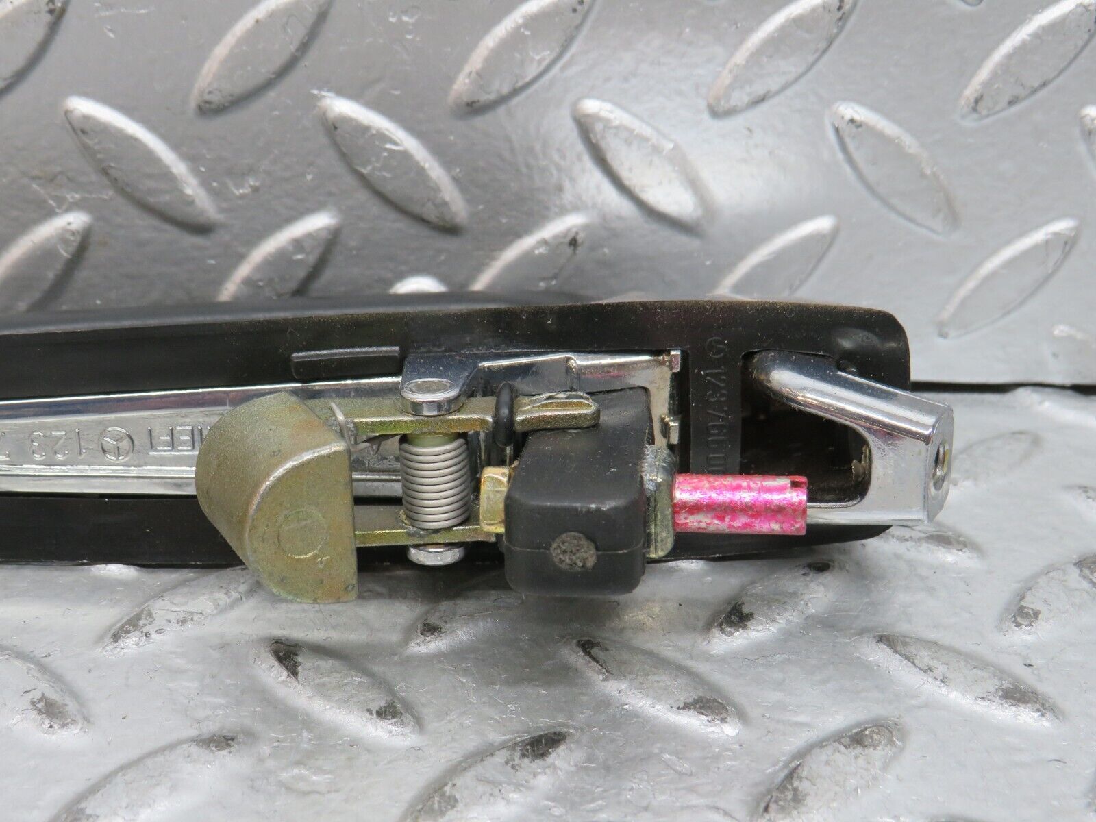 28899 Mercedes-Benz W123 280E Rear Left Exterior Chrome Handle 1237600359