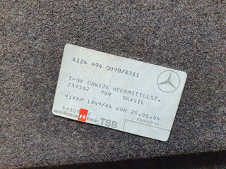 41048 Mercedes-Benz W126 300SE Boot Rear Carpet Cover Brown