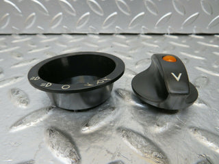 W116 headlight switch black collar and knob used OEM