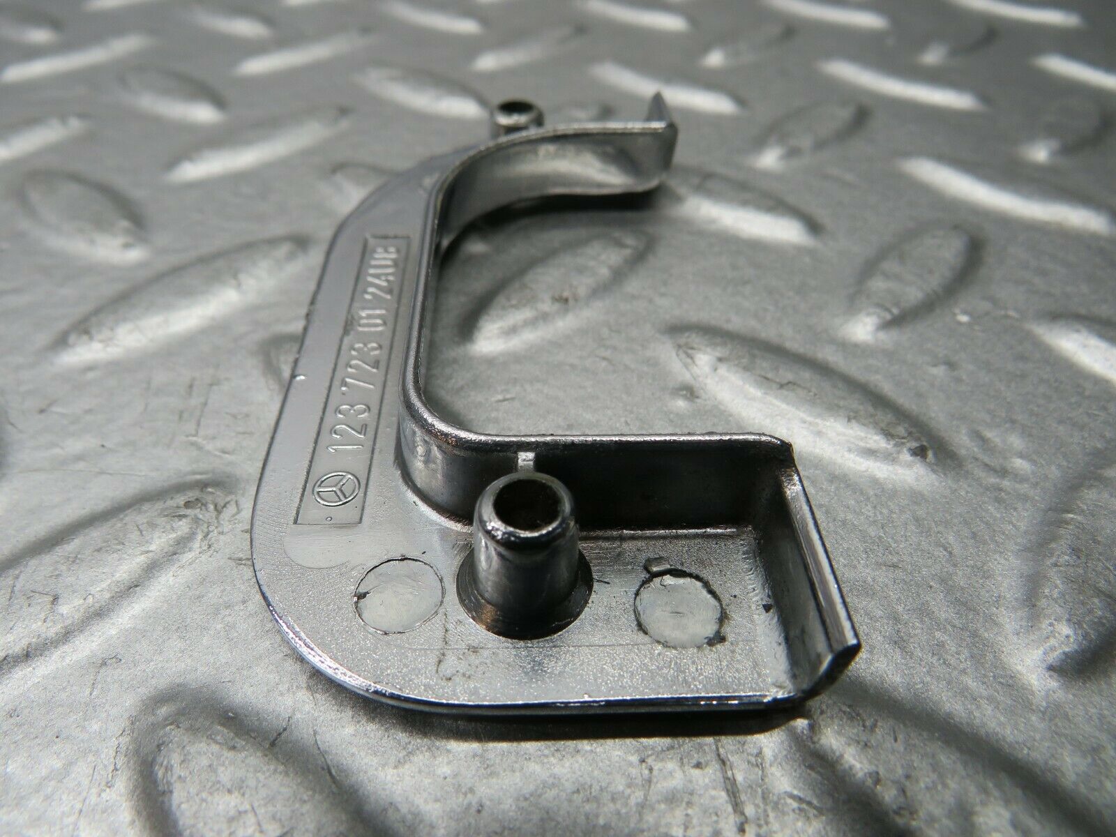 21972 Mercedes-Benz S123 280TE Wagon Left Chrome Door Latch Trim 1237230124