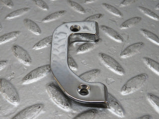 W116 left chrome door latch trim used OEM