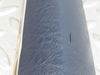 W109 rear left door card top trim blue used OEM
