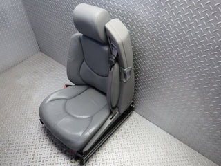 R129 SL electric front left passenger seat leather grey used OEM