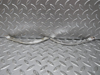 W116 headlight upper chrome trim pair used OEM