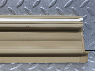 W126 rear left door sill trim beige used OEM