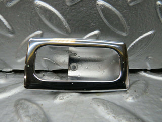 W123 Coupe door lock handle surround chrome used OEM