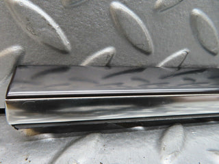 W140 Coupe rear left window lower chrome trim used OEM