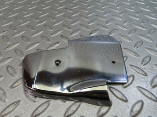 W123 Coupe b pillar chrome cover plate left side used OEM