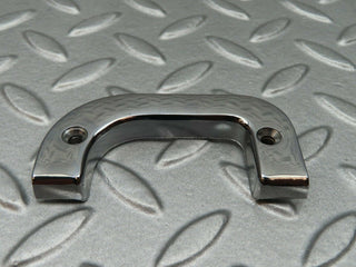 W123 left interior chrome door latch trim used OEM