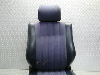 W123 Coupe front right seat blue half leather used OEM