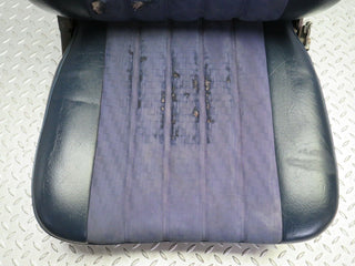 W123 Coupe front right seat blue half leather used OEM
