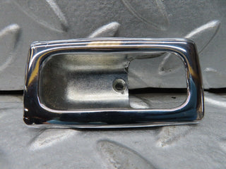 W123 Coupe door lock handle surround chrome used OEM