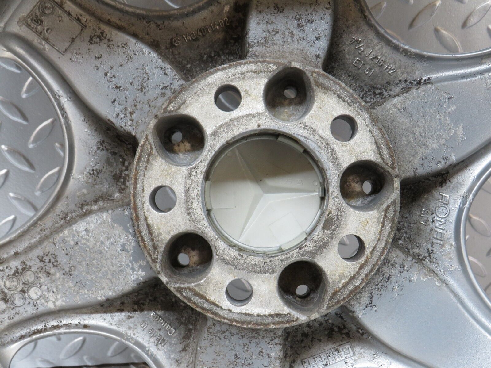 24716 Mercedes-Benz W140 S320 Alloy Wheel Set 7.5Jx16H2 ET51 1404011402