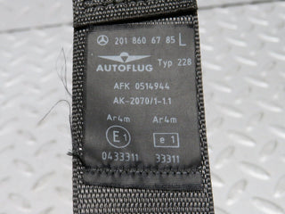 39055 Mercedes-Benz W201 190E 2.6L Front Left Seat Belt With Buckle 2018606785 1248606169
