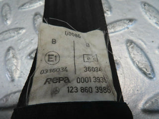 W123 Coupe rear middle seat belt with buckle used OEM