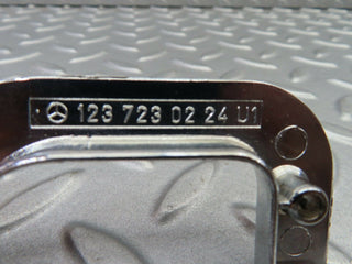 W123 right interior chrome door latch trim used OEM