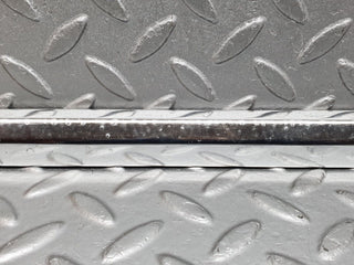 W126 front left door chrome moulding trim used OEM
