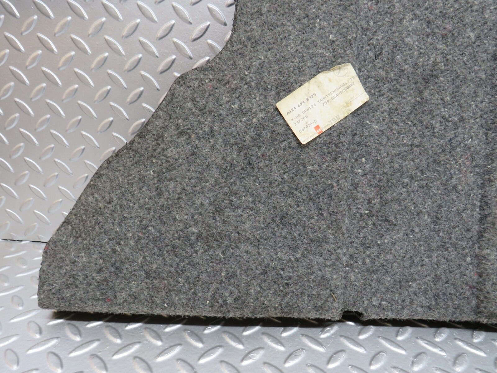 34064 Mercedes-Benz W124 260E Fuel Tank Cover Plate Carpet 1246940325