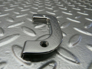 W123 right interior chrome door latch trim used OEM
