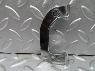 W116 left interior chrome door latch trim used OEM