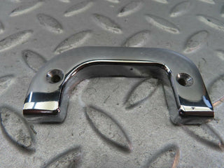 W123 left interior chrome door latch trim used OEM