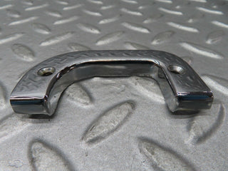 W123 Coupe left chrome door latch trim used OEM