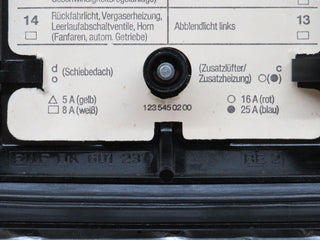 W123 fuse box cover lid used OEM