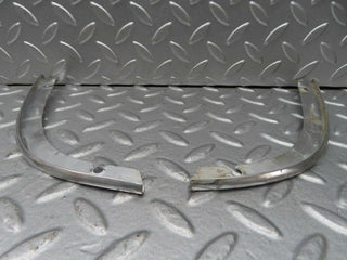 W116 headlight upper chrome fender wing trim pair used OEM