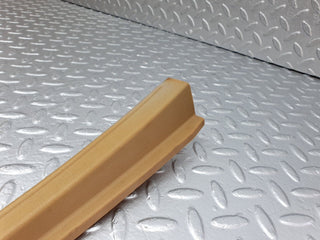 W124 front left door window frame trim palomino used OEM