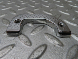 W116 right door interior chrome latch trim used OEM