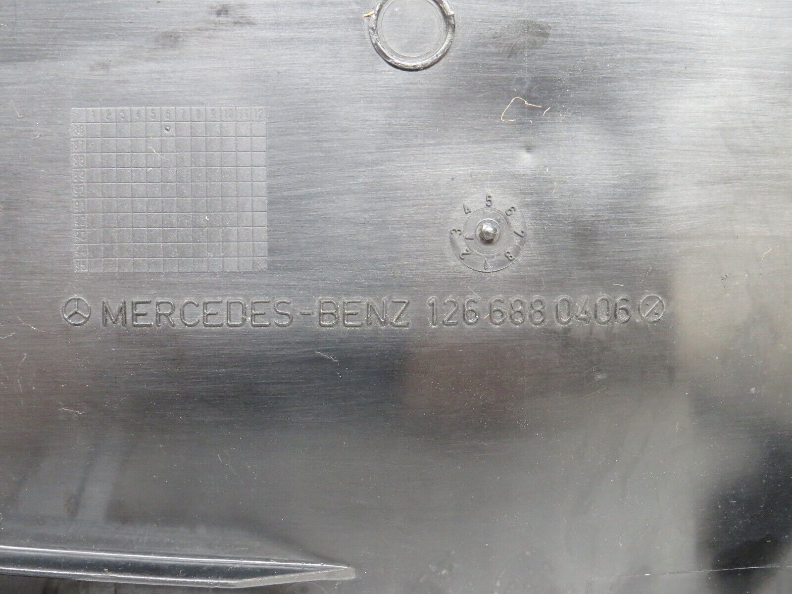 37077 Mercedes-Benz C126 420SEC Coupe Kick Panel Right Side Beige 1266880406