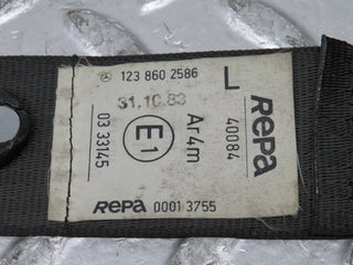 32089 Mercedes-Benz W123 230E Front Left Seat Belt & Buckle 1238602586