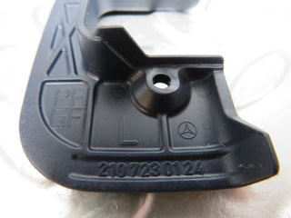W140 left interior door latch trim blue used OEM